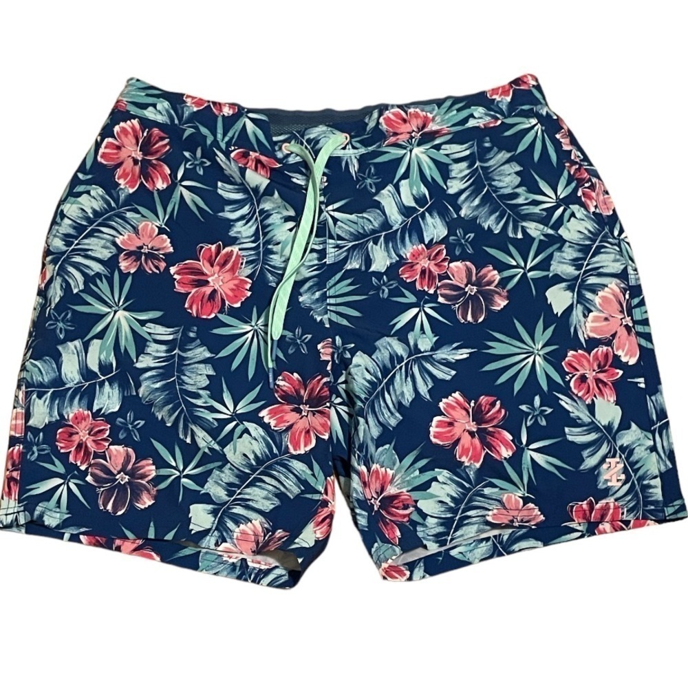 Izod XXL Floral “Surf the Web” Swim Trunks
